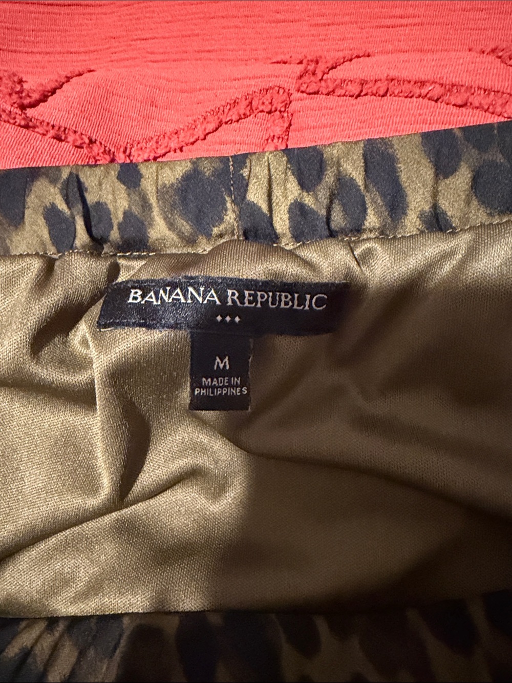 Banana Republic Olive and Dark Brown Leopard Midi Skirt - Picture 3 of 3